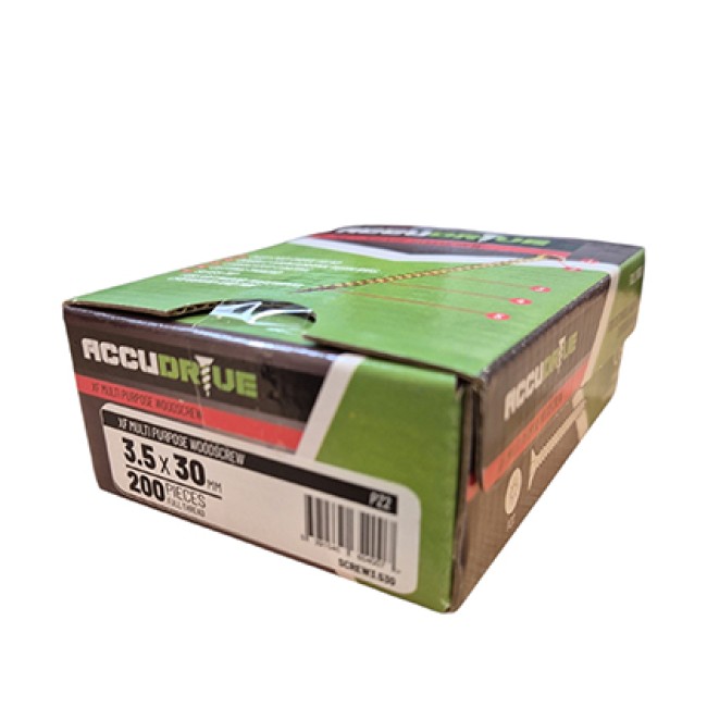 3-5-x-30-box-of-200-accudrive-screws-yellow