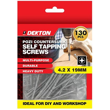 dekton-csk-self-tappers-4-2-x-19mm-130-pcs