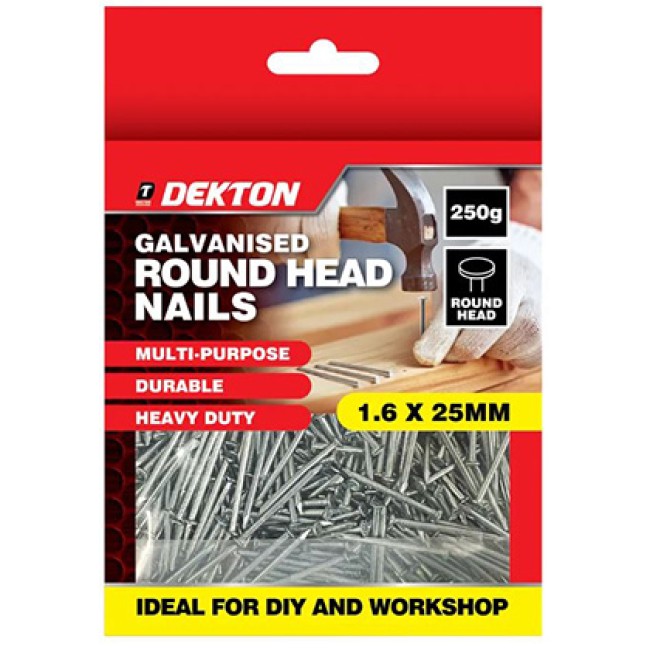 dekton-25mm-galv-round-head-nail-250g