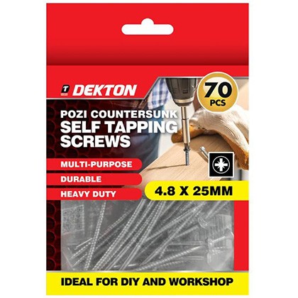 dekton-csk-self-tappers-4-8-x-25mm-70-pcs