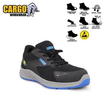 Cargo Esd Sneaker Black Sz 10/44