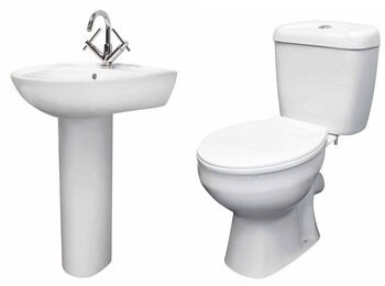 Melbourne 5 Piece Close Couple Bathroom Suite