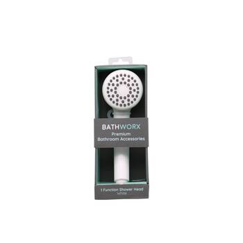 Bathworx 1 Function Shower Head (White)