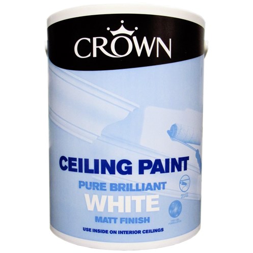 Crown Ceiling Paint Brilliant White 5L