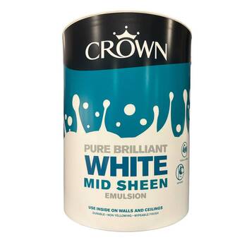 Crown Breatheasy Mid sheen Emulsion Brilliant White 5L
