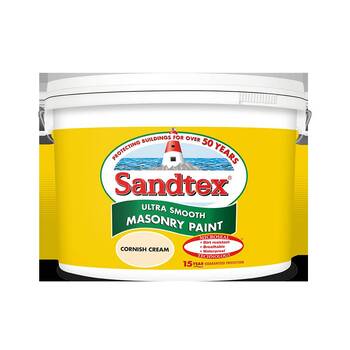Sandtex Smooth Masonry Cornish Cream 10L