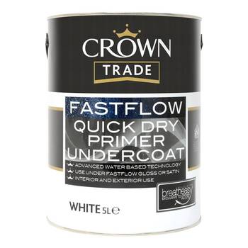 Crown Fastflow Quick Drying Primer Undercoat White 1L