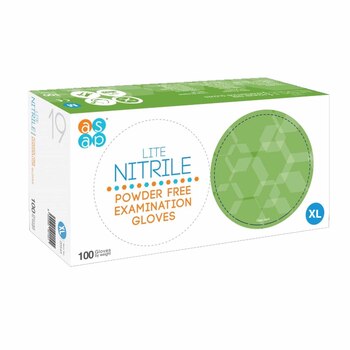 Asap Lite Nitrile Pf Gloves Blue Large 100pk X-Large