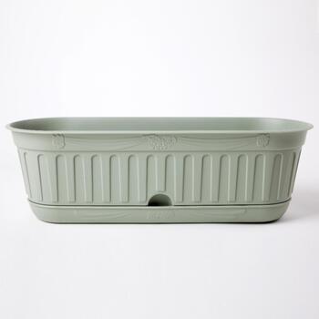 Fioriera Etika 48Cm Trough + Tray Sage