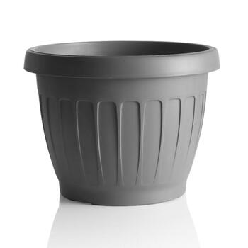 Vaso Terra 25Cm Round Planter Grey