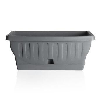 Fioriera Natura 40Cm Trough + Tray Grey