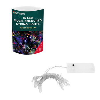 15 Multi Coloured Led Battery Operated Lights