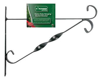 12" Bracket For Hanging Basket Black