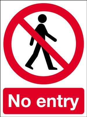 No Entry - Pvc Sign (200 X 300mm)