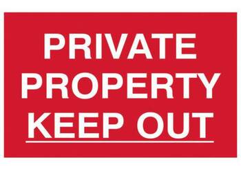 Private Property Keep Out - Pvc Sign (300 X 200mm)