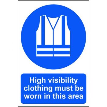 High Visibility Clothing Must Be Worn On This Site - Pvc Sign