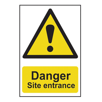 Danger Site Entrance - Pvc Sign (400 X 600mm)
