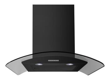 Belling Black Curved Glass 60Cm Hood