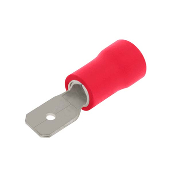 Red Male Pushon 2.8mm & .8mm Tab