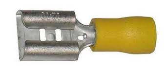 Yellow Female Push On 9.5mm