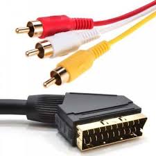 Flat Scart To 3 Phono Adaptor