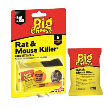 Big Cheese Rat & Mouse Killer Grain Bait Sachet 6