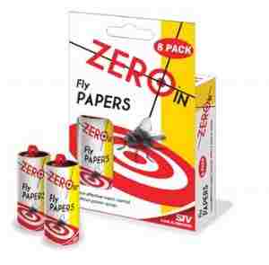 Zero In Fly Papers 8Pk