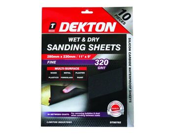 Dekton Asstorted Wet&Dry Sandpaper 10 Sheets 230 X 280mm