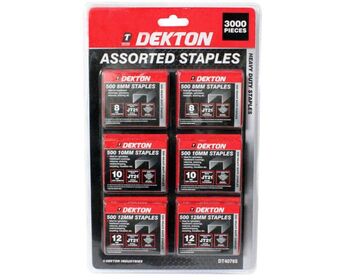 Dekton Assorted Staples 3000Pc