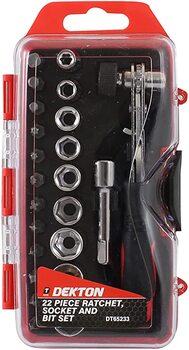 Dekton 22 Piece Ratchet Wrench Bit/Socket Set