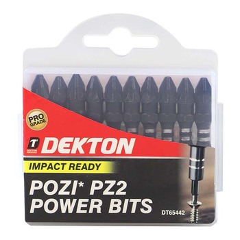 Dekton 10pc 50mm S2 Steel Impact Bits P22