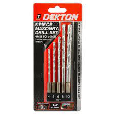 Dekton 5 Pce Masonry Drill Set 4-10mm