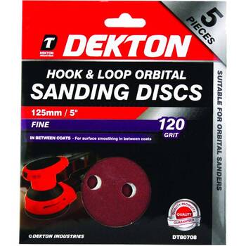 Dekton 125mm Sandpaper Disc 120G