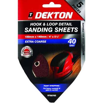 Dekton 140mm Detail Sandpaper 40G