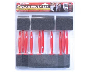 Dekton 10Pce Foam Brush Kit