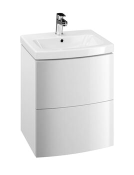 Easy 500mm Basin & Wall Hung Unit White