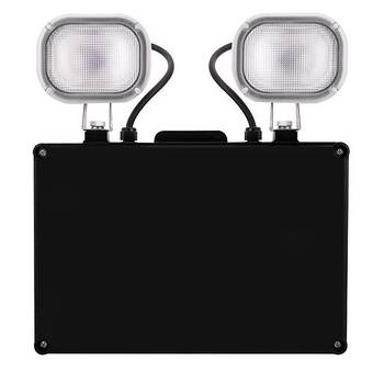 Led Ip40 Nm Emergency Twin Spot Black