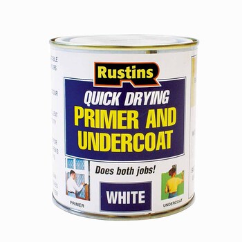 Rustins 1Litre White Primer&Undercoat Q/D