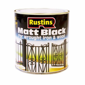Rustins 500Ml New Quick Drying Black Matt Paint