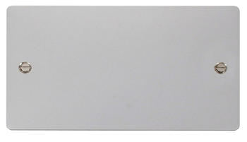 Define Flat Plate Polished Chrome 2 Gang Blank Plate