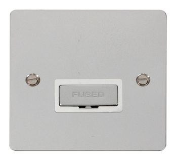 Define Flat Plate Polished Chrome Unswitched Fused Spur - White Insert