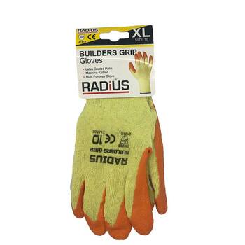 Radius Builders Grip Gloves Size 10 X Large