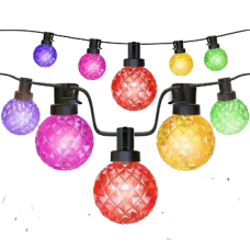Zia 15 Meter Colour Global Crystal Outdoor Lights