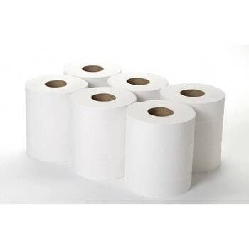 2Ply White Tissue Centrefeed Rolls