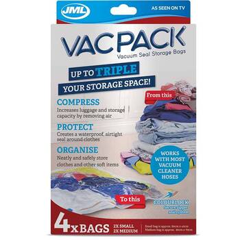 JML Vac Pack Small (x2) + Medium (x2) 2020