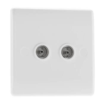 2 Gang Co Axial Socket