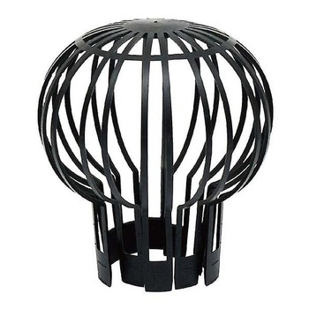 Black Plastic Leaf Guard For Downpipes