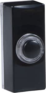 Bell Push, Black Plastic, Wired
