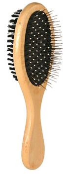 Double Sided Oval Brush Med Wood Handle