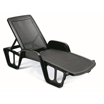 Lettino Pool Folding Lounger Antracite